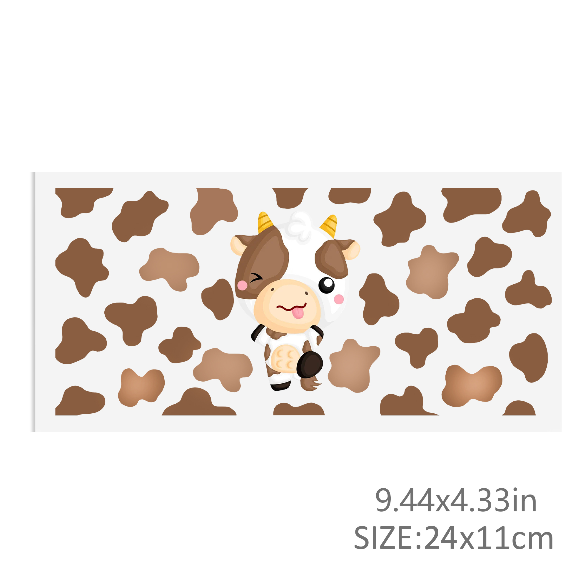 Cow Flower Waterproof Stickers UV DTF Sticker For 16oz Cups Transfer Sticker Custom Labels DIY Logo Waterproof - Image 2