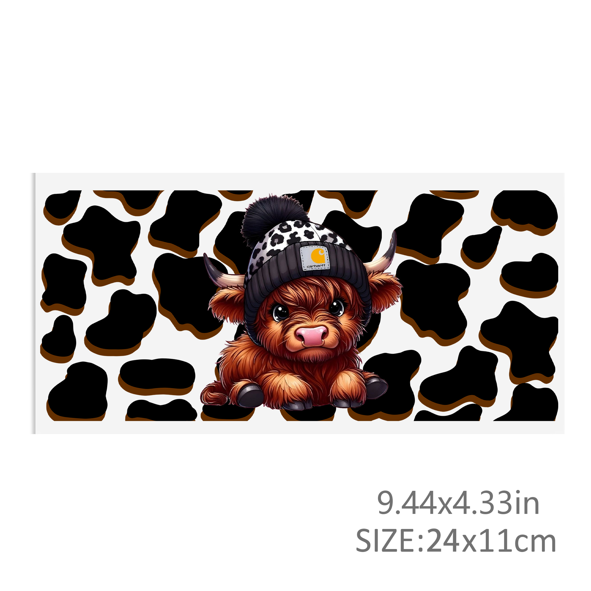 Cow Flower Waterproof Stickers UV DTF Sticker For 16oz Cups Transfer Sticker Custom Labels DIY Logo Waterproof - Image 6