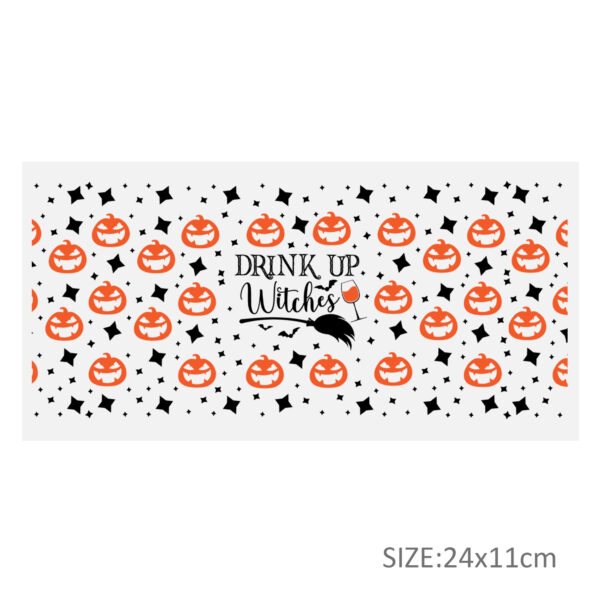 Pumpkin Spooky 16oz DTF Sticker Cups Cool Personalize UV Wrap Transfer Sticker Custom Labels DIY Logo Waterproof - Image 7