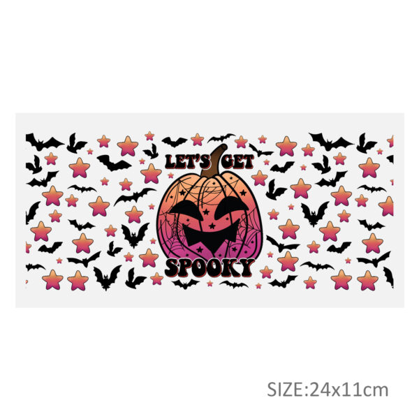 Pumpkin Spooky 16oz DTF Sticker Cups Cool Personalize UV Wrap Transfer Sticker Custom Labels DIY Logo Waterproof - Image 9