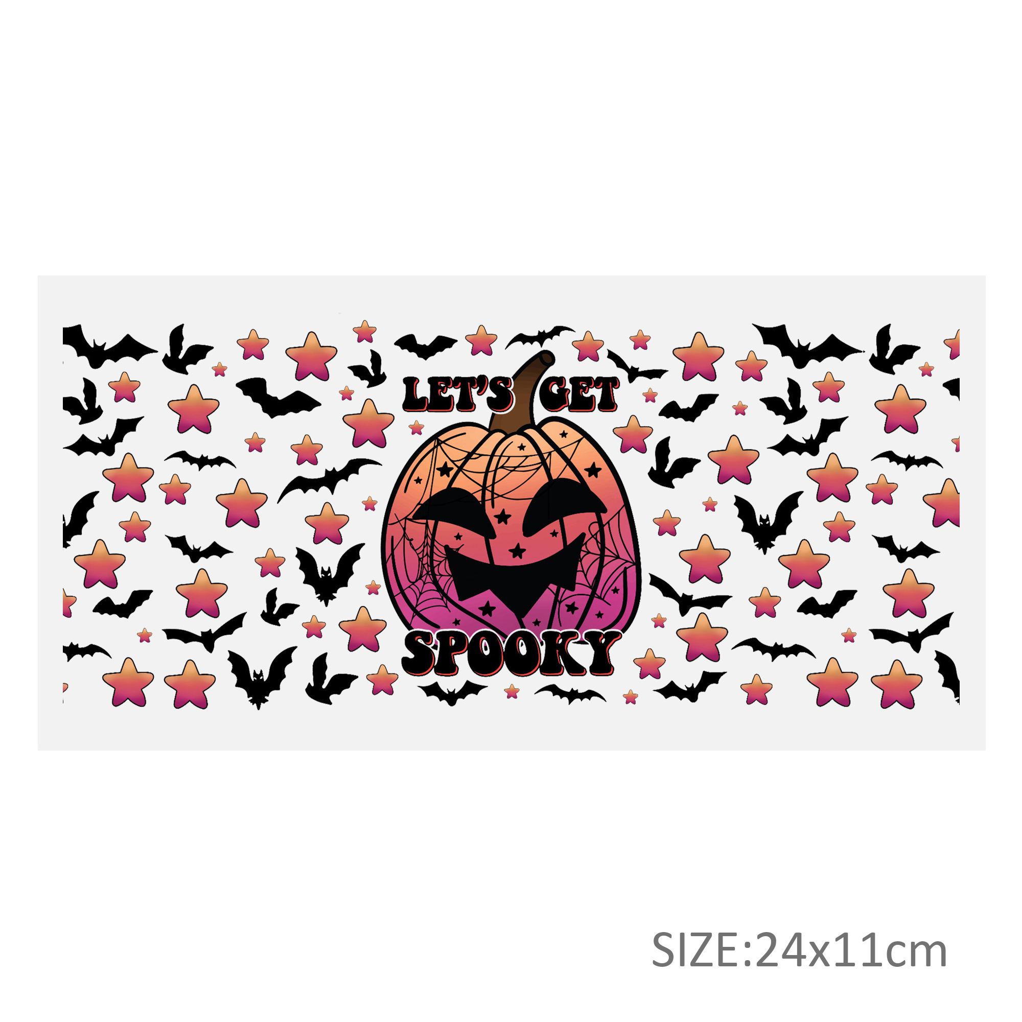 Pumpkin Spooky 16oz DTF Sticker Cups Cool Personalize UV Wrap Transfer Sticker Custom Labels DIY Logo Waterproof - Image 9