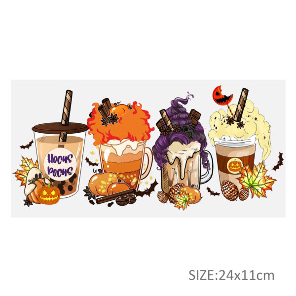 Pumpkin Spooky 16oz DTF Sticker Cups Cool Personalize UV Wrap Transfer Sticker Custom Labels DIY Logo Waterproof - Image 13