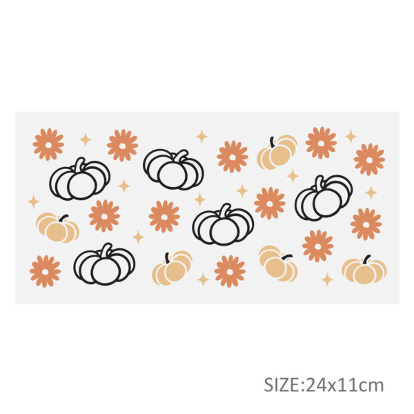 Pumpkin Spooky 16oz DTF Sticker Cups Cool Personalize UV Wrap Transfer Sticker Custom Labels DIY Logo Waterproof - Image 14