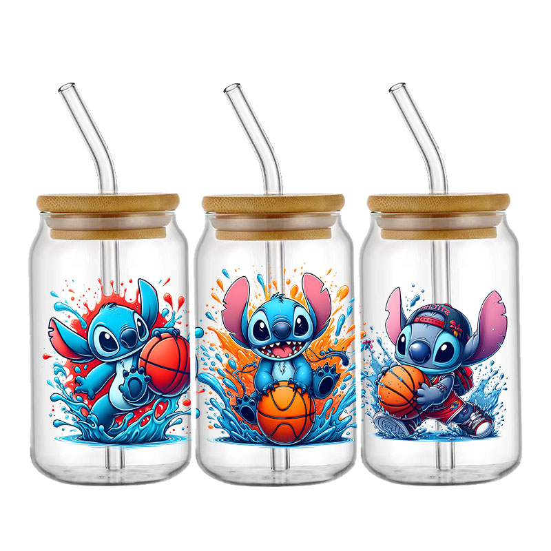 Disney Stitch 16oz DTF Sticker Cup Cool Personalize UV Wrap Transfer Sticker Custom Label DIY Logo - Image 4