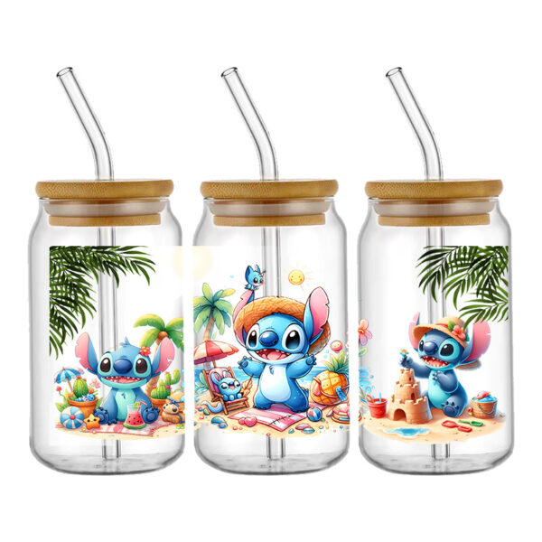 Disney Stitch 16oz DTF Sticker Cup Cool Personalize UV Wrap Transfer Sticker Custom Label DIY Logo - Image 5