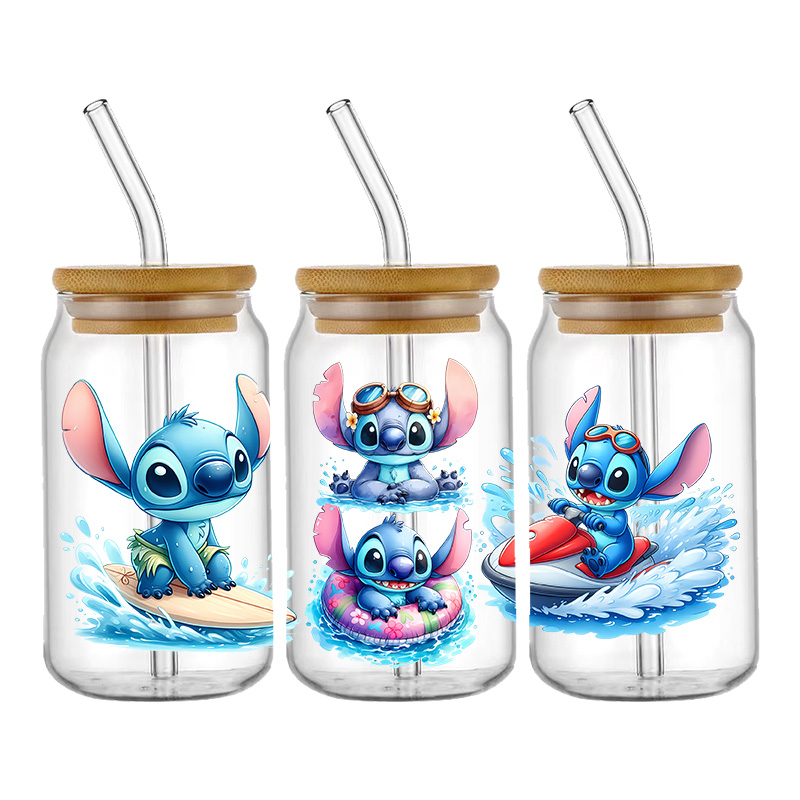 Disney Stitch 16oz DTF Sticker Cup Cool Personalize UV Wrap Transfer Sticker Custom Label DIY Logo - Image 7