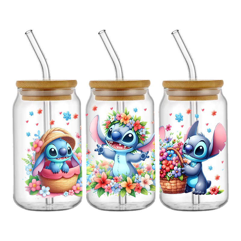 Disney Stitch 16oz DTF Sticker Cup Cool Personalize UV Wrap Transfer Sticker Custom Label DIY Logo - Image 8