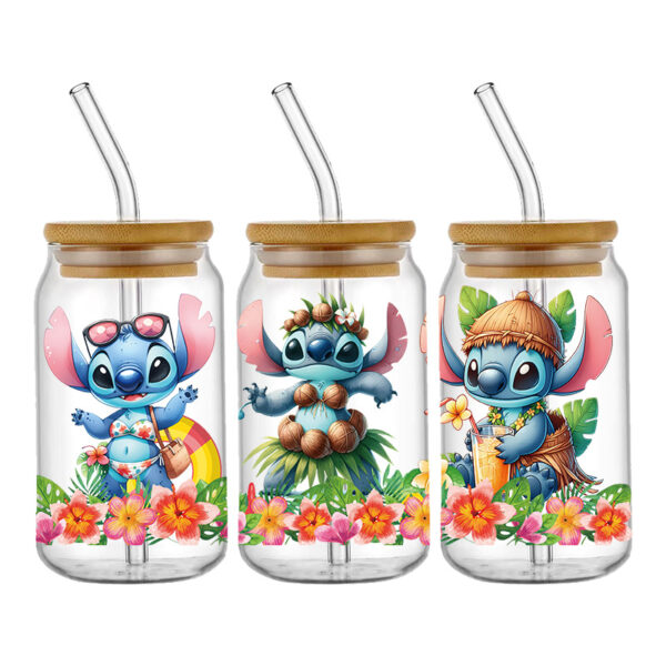 Disney Stitch 16oz DTF Sticker Cup Cool Personalize UV Wrap Transfer Sticker Custom Label DIY Logo - Image 9