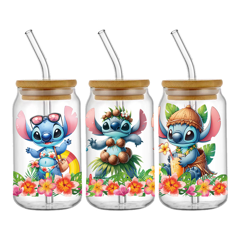 Disney Stitch 16oz DTF Sticker Cup Cool Personalize UV Wrap Transfer Sticker Custom Label DIY Logo - Image 9