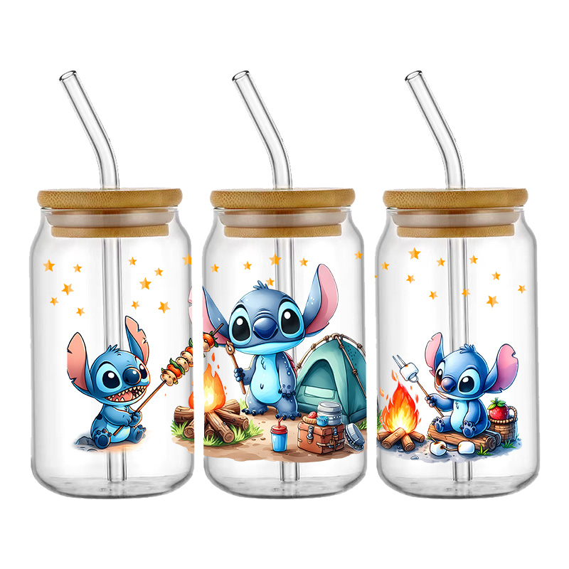 Disney Stitch 16oz DTF Sticker Cup Cool Personalize UV Wrap Transfer Sticker Custom Label DIY Logo - Image 10