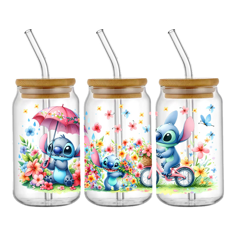 Disney Stitch 16oz DTF Sticker Cup Cool Personalize UV Wrap Transfer Sticker Custom Label DIY Logo - Image 11