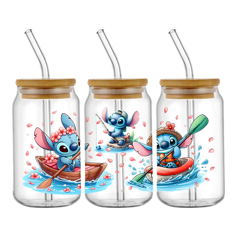 Disney Stitch 16oz DTF Sticker Cup Cool Personalize UV Wrap Transfer Sticker Custom Label DIY Logo - Image 12