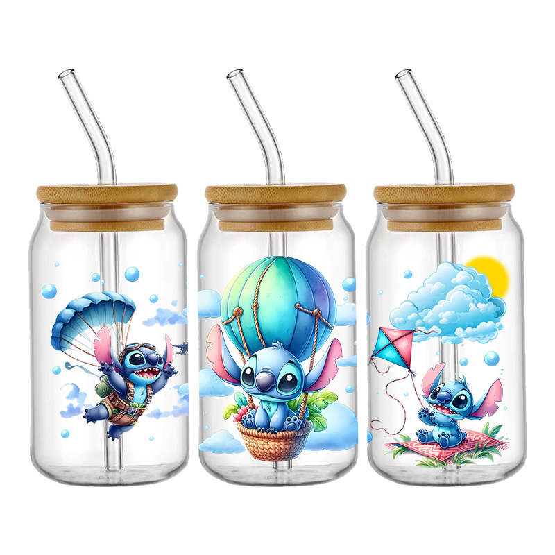 Disney Stitch 16oz DTF Sticker Cup Cool Personalize UV Wrap Transfer Sticker Custom Label DIY Logo - Image 13