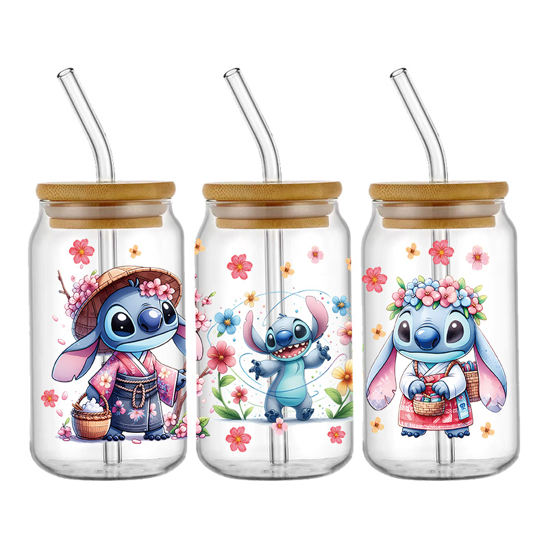 Disney Stitch 16oz DTF Sticker Cup Cool Personalize UV Wrap Transfer Sticker Custom Label DIY Logo - Image 14