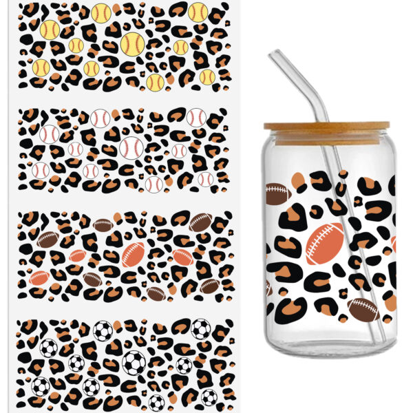 Ball Leopard Print 16oz DTF Sticker Cups Cool Personalize UV Wrap Transfer Sticker Custom Label DIY Logo Waterproof - Image 17