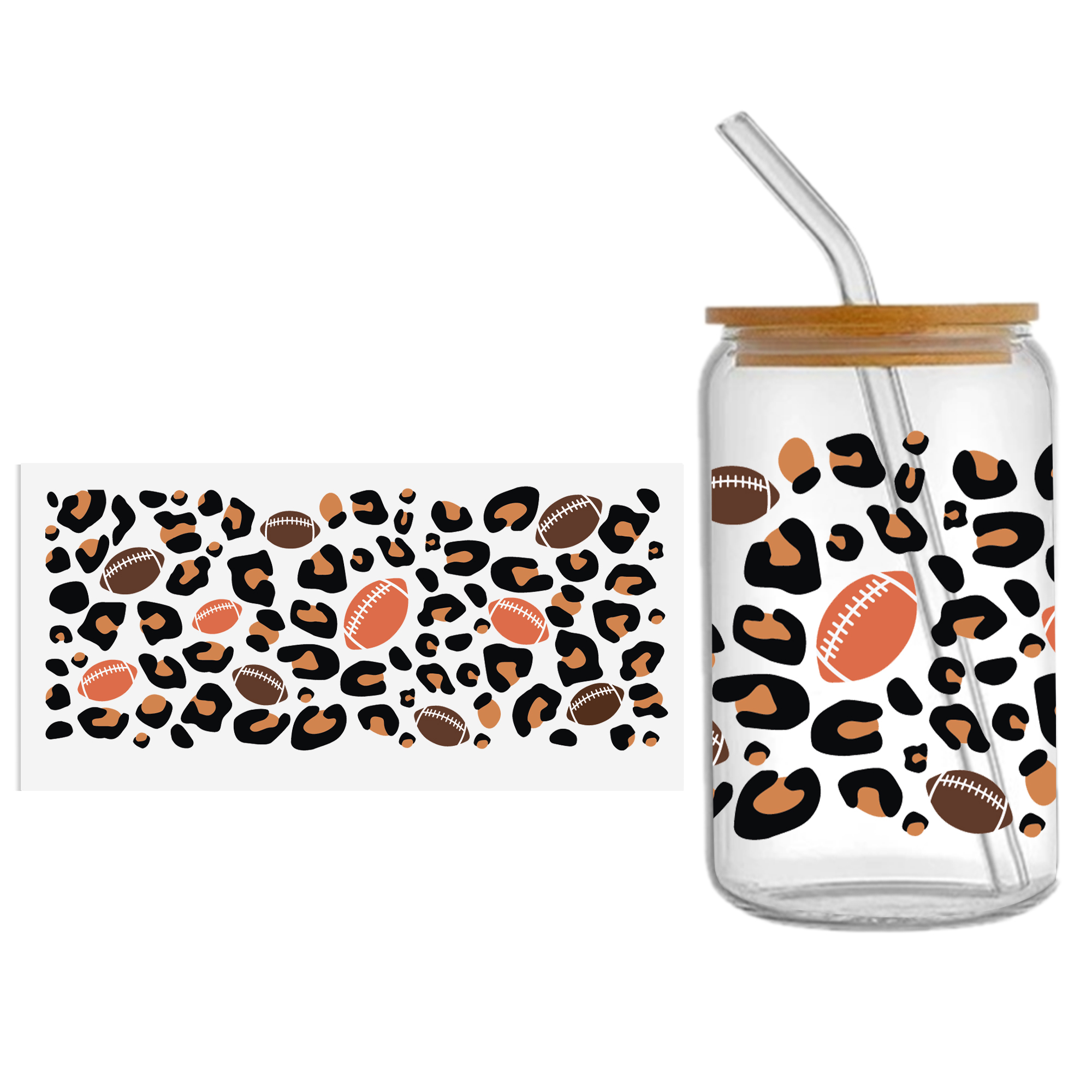 Ball Leopard Print 16oz DTF Sticker Cups Cool Personalize UV Wrap Transfer Sticker Custom Label DIY Logo Waterproof - Image 18