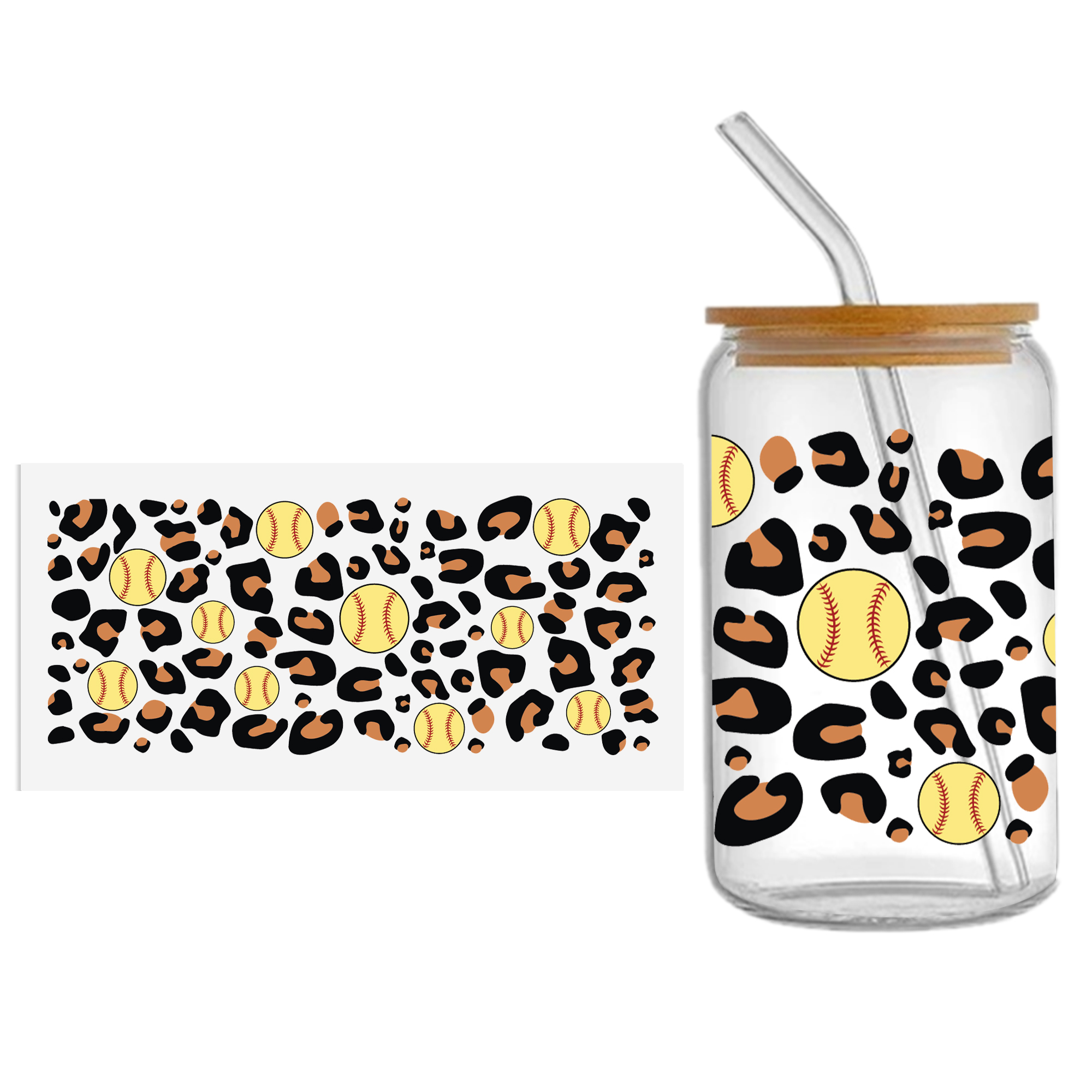 Ball Leopard Print 16oz DTF Sticker Cups Cool Personalize UV Wrap Transfer Sticker Custom Label DIY Logo Waterproof - Image 19