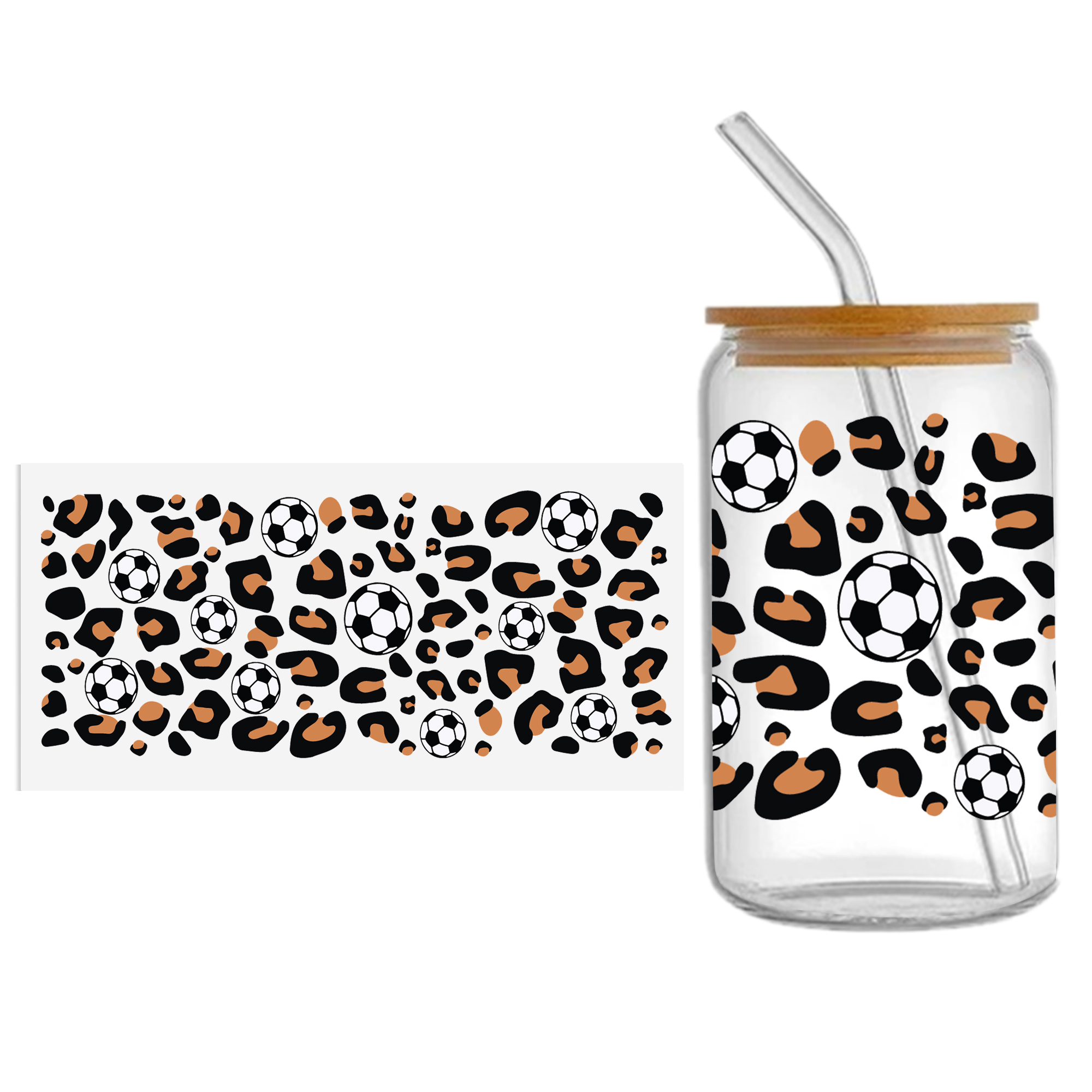 Ball Leopard Print 16oz DTF Sticker Cups Cool Personalize UV Wrap Transfer Sticker Custom Label DIY Logo Waterproof - Image 21