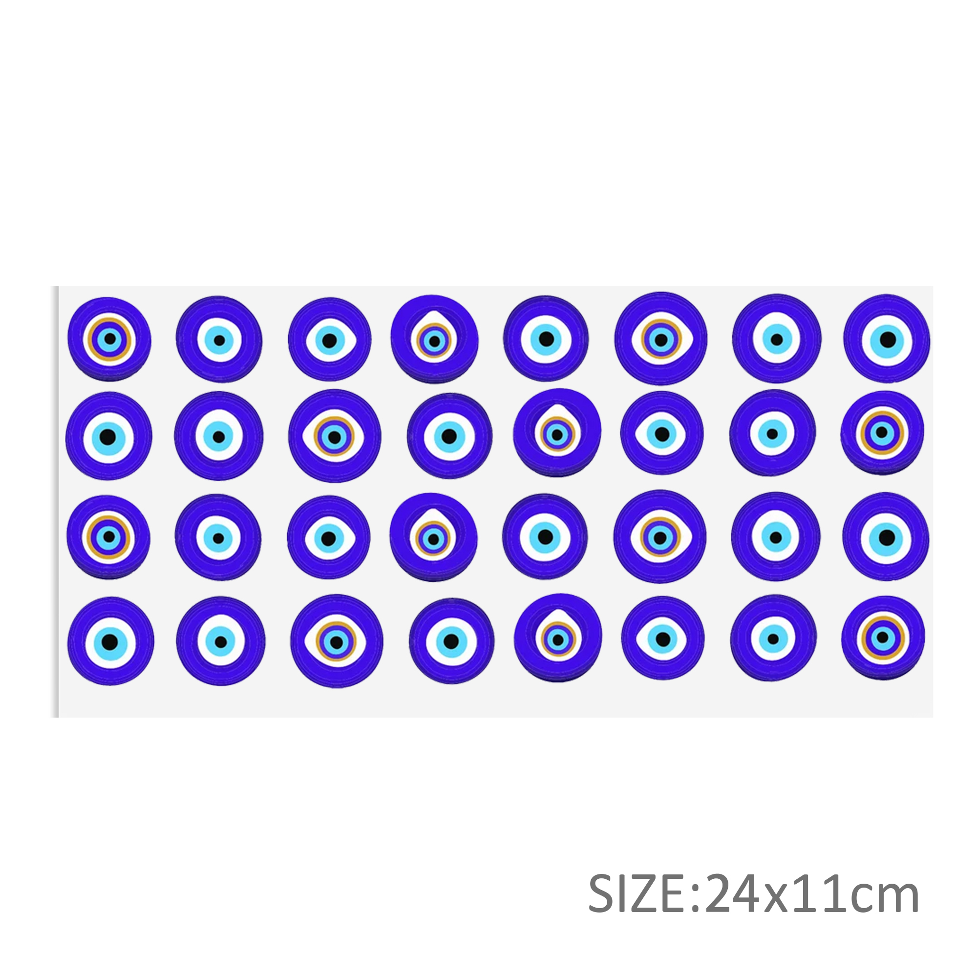 Blue Eyes Beads 16oz DTF Sticker Cups Cool Personalize UV Wrap Transfer Sticker Labels DIY Logo Waterproof - Image 2