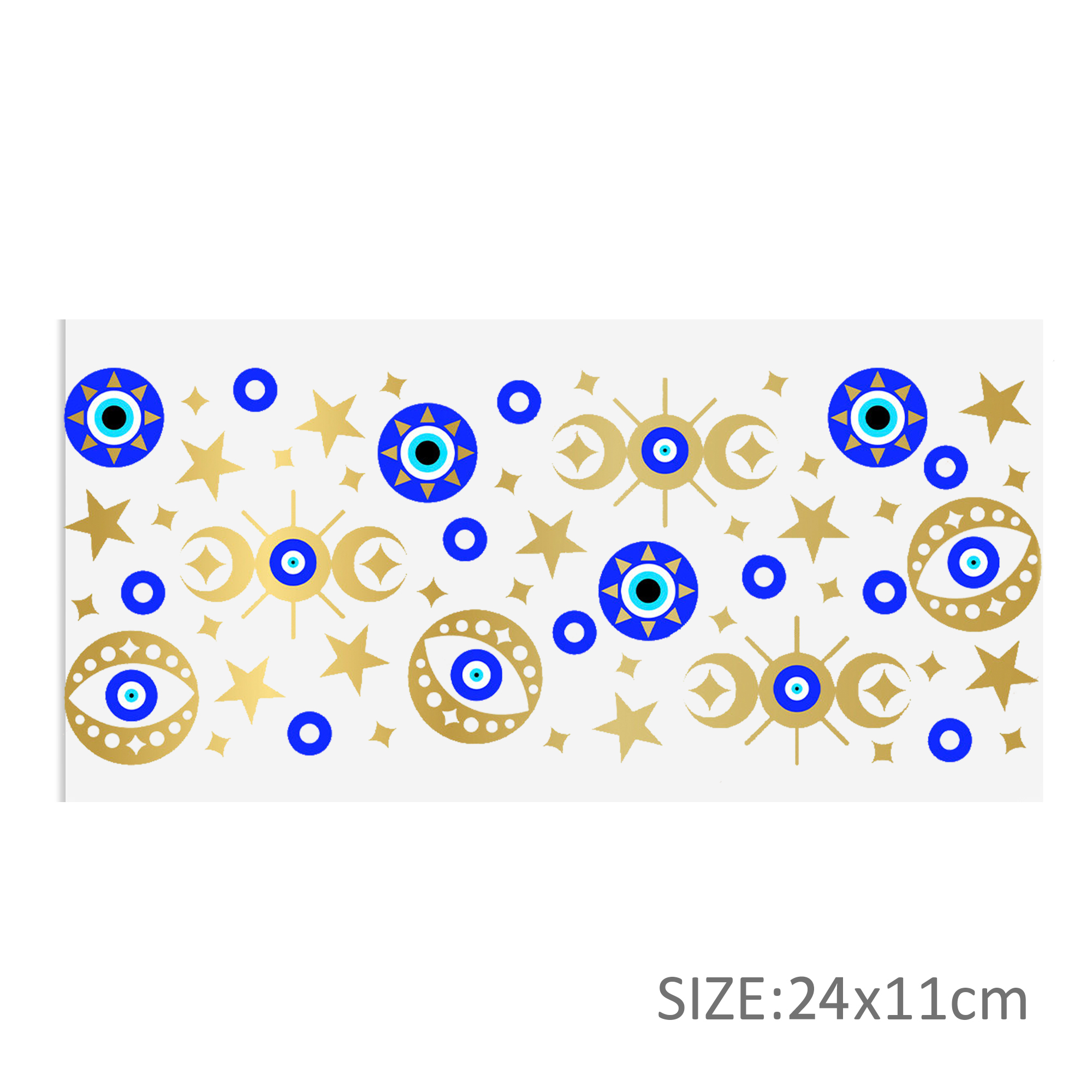Blue Eyes Beads 16oz DTF Sticker Cups Cool Personalize UV Wrap Transfer Sticker Labels DIY Logo Waterproof - Image 17