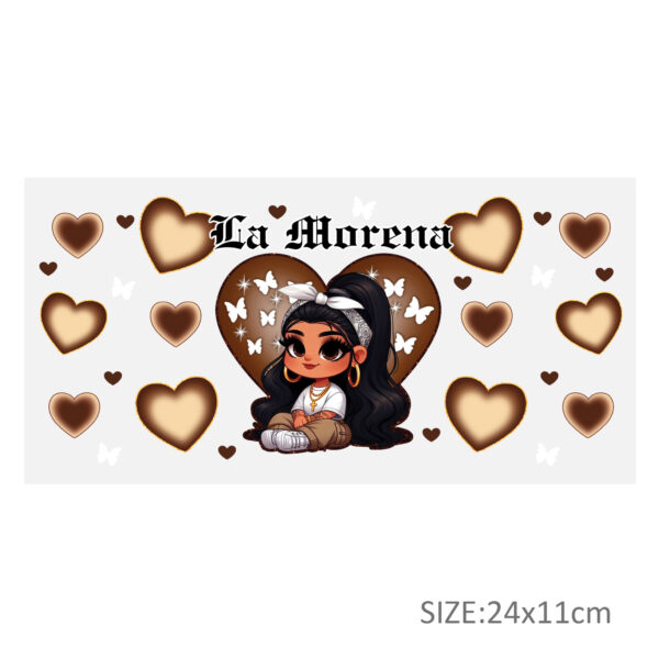 Cute Girl UV DTF Sticker For 16oz Cups Wrap Transfer Sticker Custom Labels DIY Logo Waterproof