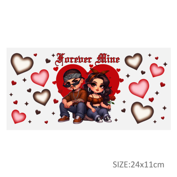 Cute Girl UV DTF Sticker For 16oz Cups Wrap Transfer Sticker Custom Labels DIY Logo Waterproof - Image 6