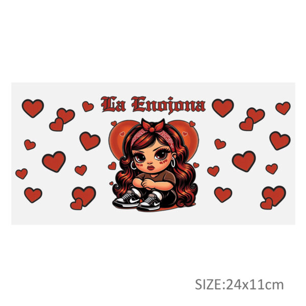 Cute Girl UV DTF Sticker For 16oz Cups Wrap Transfer Sticker Custom Labels DIY Logo Waterproof - Image 7