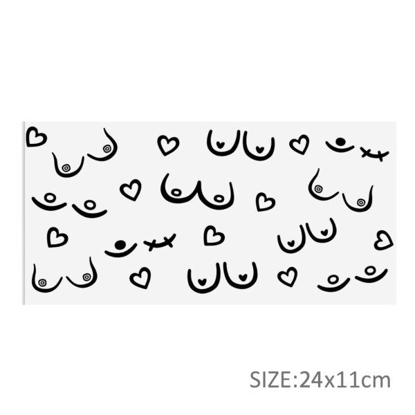 Black White Series 16oz DTF Sticker Cups Cool Personalize UV Wrap Transfer Sticker Custom Label DIY Logo Waterproof - Image 5