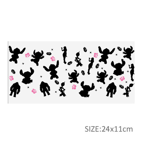 Black White Series 16oz DTF Sticker Cups Cool Personalize UV Wrap Transfer Sticker Custom Label DIY Logo Waterproof - Image 9