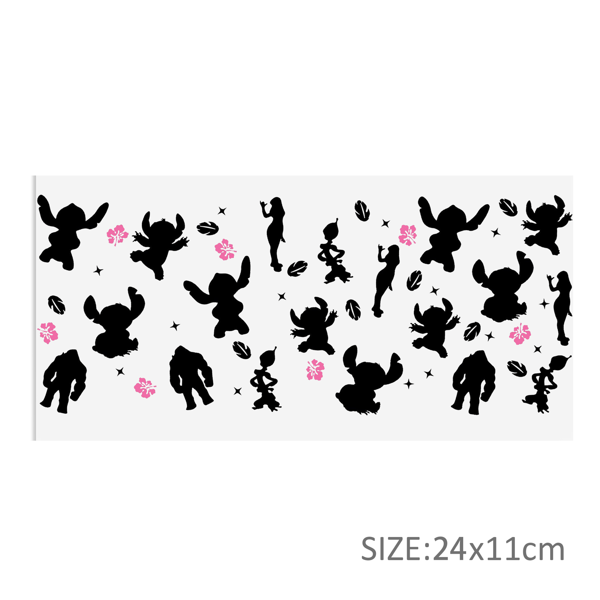 Black White Series 16oz DTF Sticker Cups Cool Personalize UV Wrap Transfer Sticker Custom Label DIY Logo Waterproof - Image 9