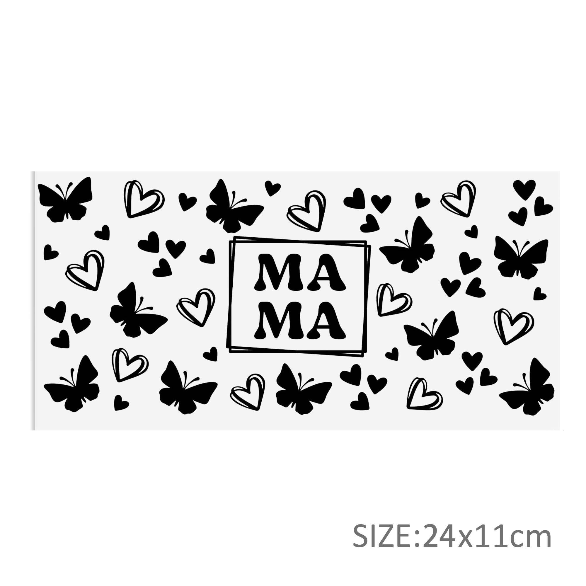Black White Series 16oz DTF Sticker Cups Cool Personalize UV Wrap Transfer Sticker Custom Label DIY Logo Waterproof - Image 12