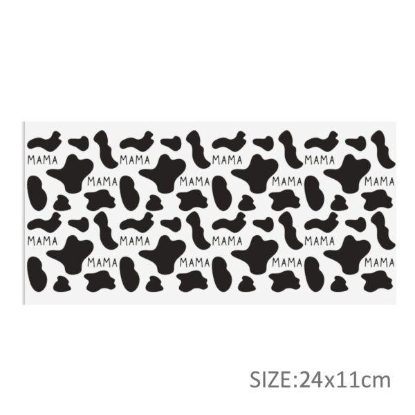 Black White Series 16oz DTF Sticker Cups Cool Personalize UV Wrap Transfer Sticker Custom Label DIY Logo Waterproof - Image 15