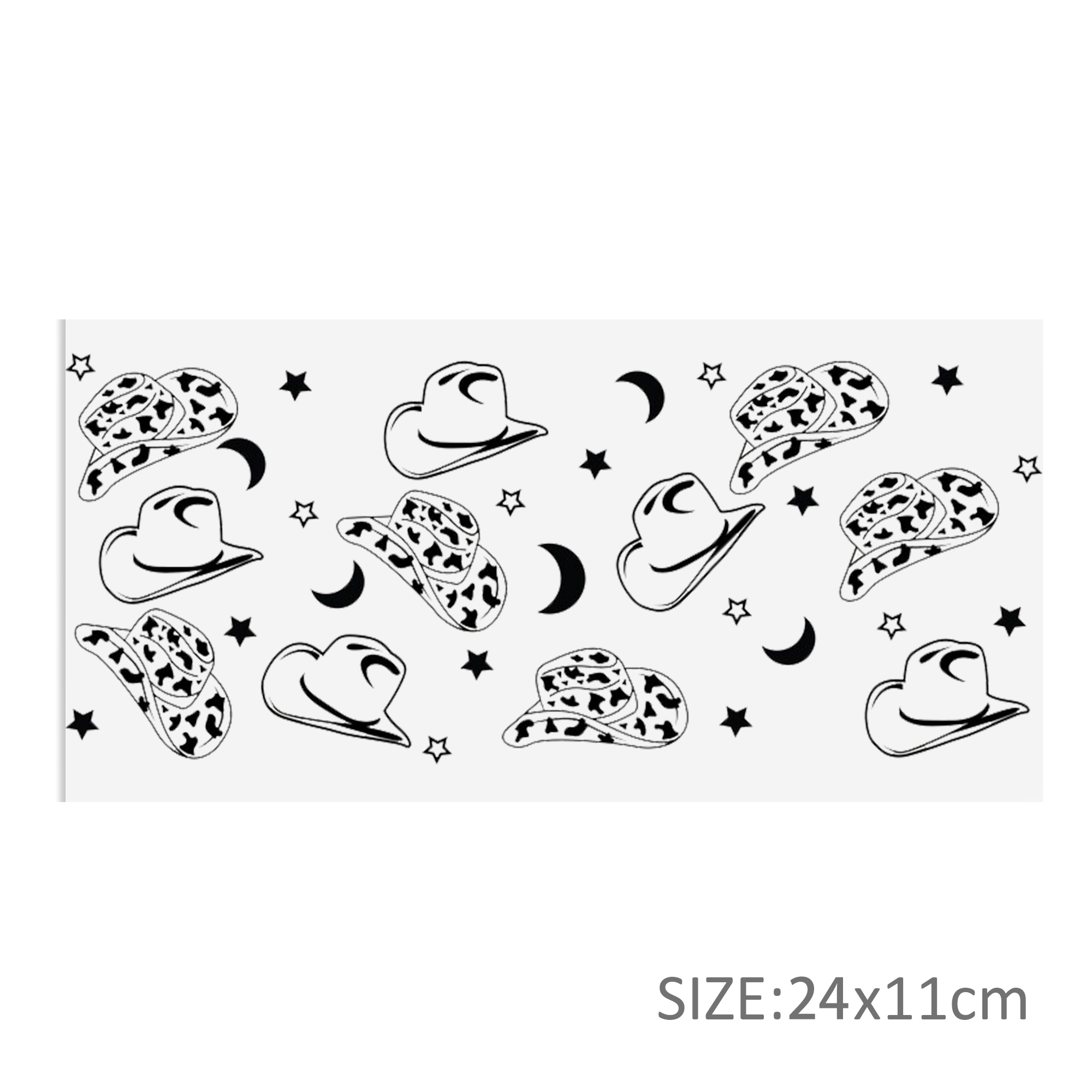 Black White Series 16oz DTF Sticker Cups Cool Personalize UV Wrap Transfer Sticker Custom Label DIY Logo Waterproof - Image 18