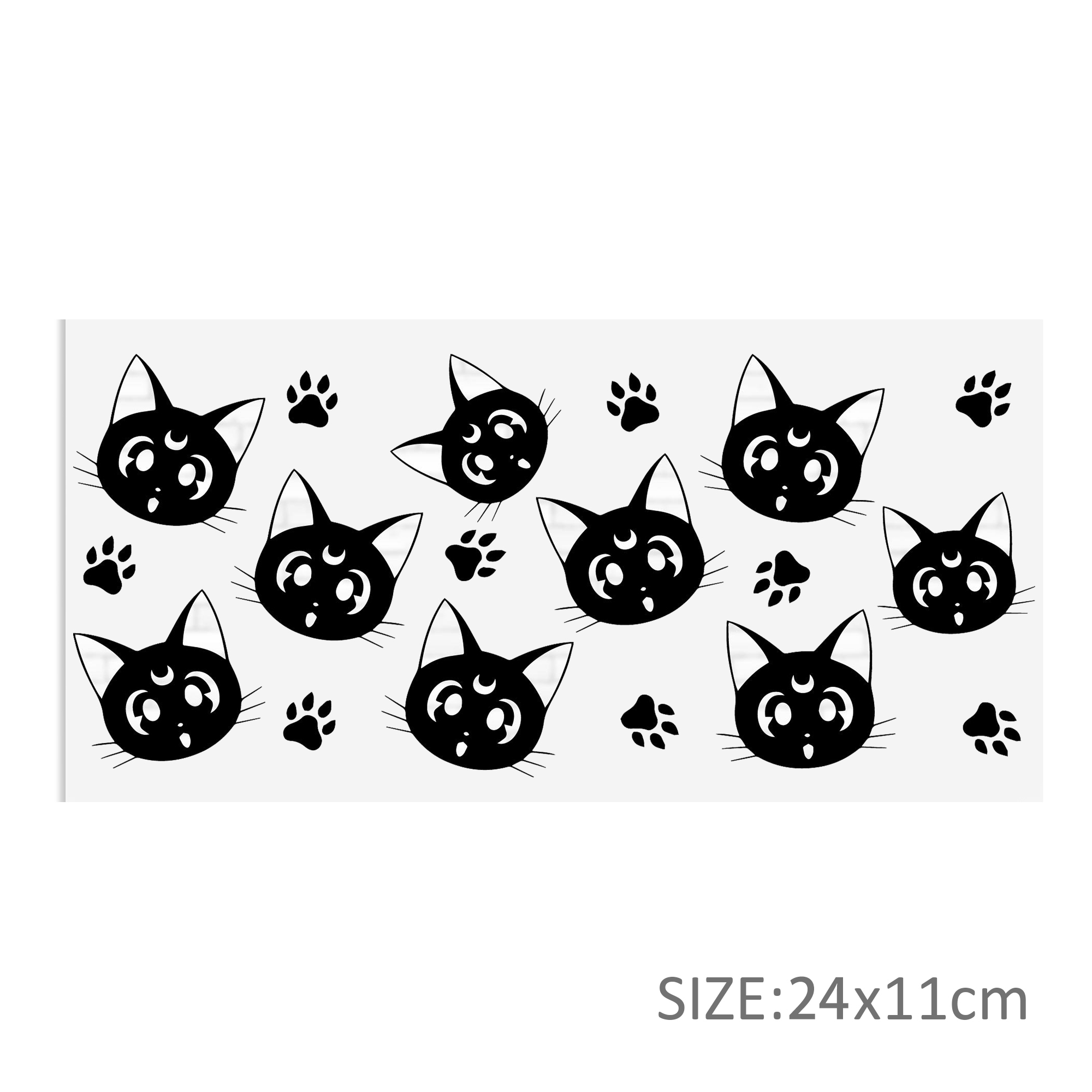 Black White Series 16oz DTF Sticker Cups Cool Personalize UV Wrap Transfer Sticker Custom Label DIY Logo Waterproof - Image 20