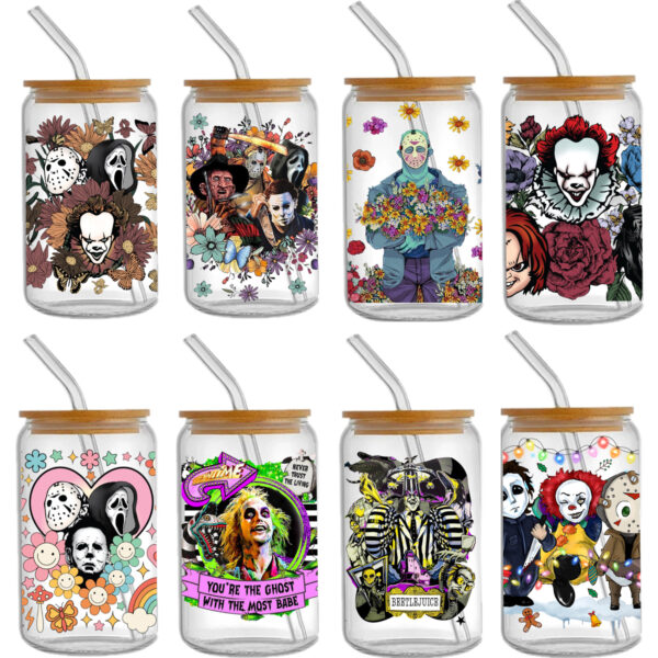 Ghost 16oz DTF Sticker For Cups Cool Personalize UV Wrap Transfer Sticker Custom Labels DIY Logo Waterproof - Image 9