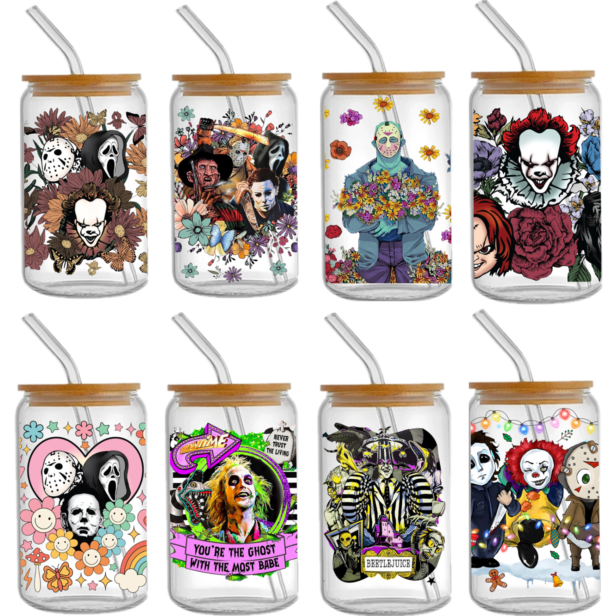 Ghost 16oz DTF Sticker For Cups Cool Personalize UV Wrap Transfer Sticker Custom Labels DIY Logo Waterproof - Image 9