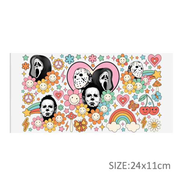 Ghost 16oz DTF Sticker For Cups Cool Personalize UV Wrap Transfer Sticker Custom Labels DIY Logo Waterproof - Image 12