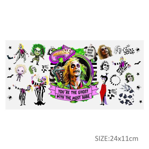 Ghost 16oz DTF Sticker For Cups Cool Personalize UV Wrap Transfer Sticker Custom Labels DIY Logo Waterproof - Image 15