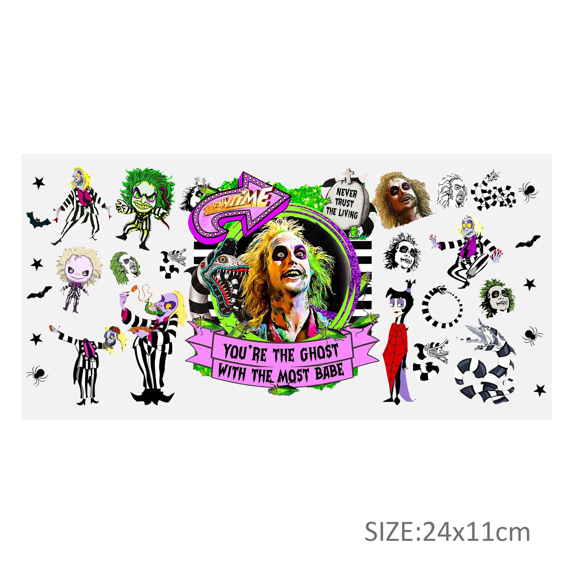 Ghost 16oz DTF Sticker For Cups Cool Personalize UV Wrap Transfer Sticker Custom Labels DIY Logo Waterproof - Image 15