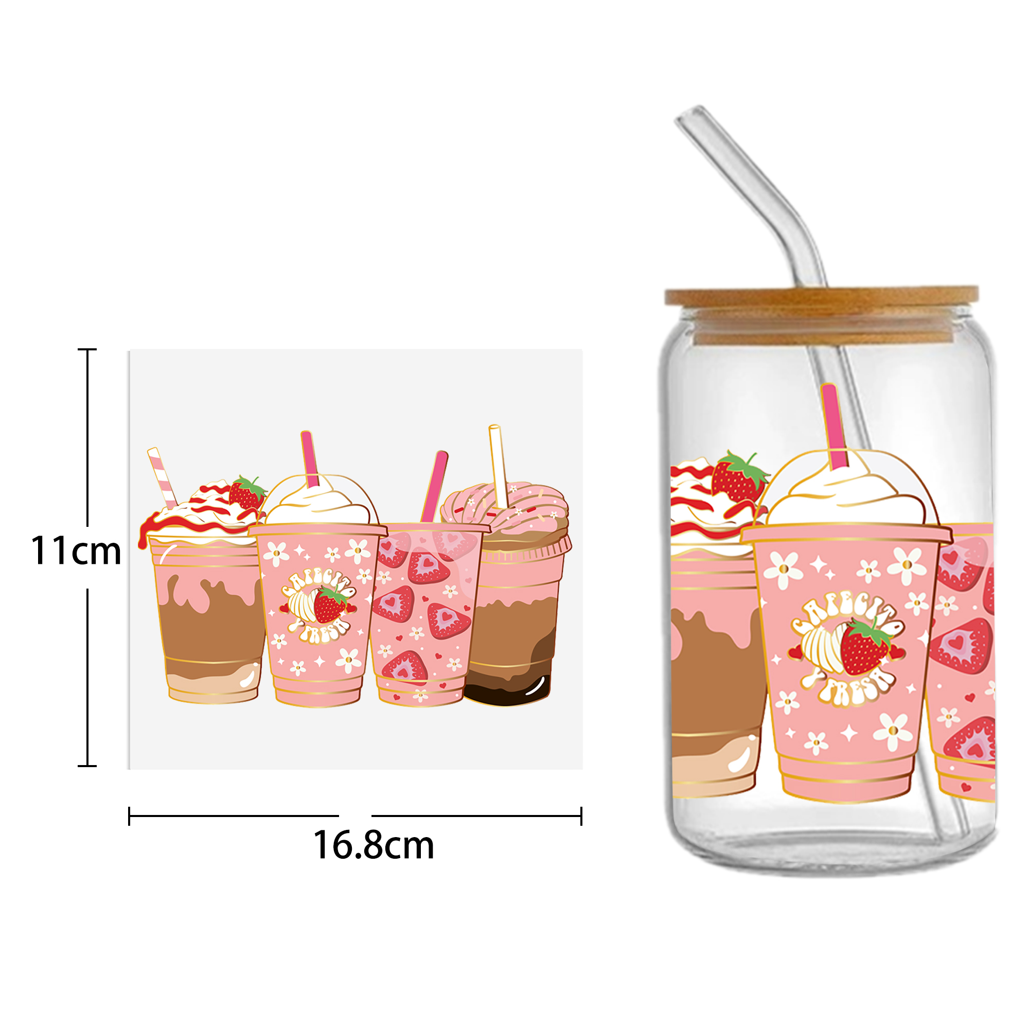 Food Chili Peppers UV DTF Sticker For 16oz Cups Wrap Transfer Sticker Custom Labels DIY Logo Waterproof - Image 3
