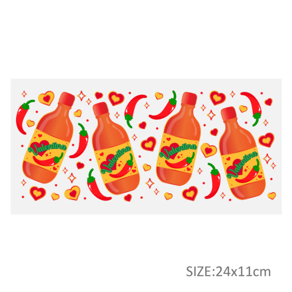 Food Chili Peppers UV DTF Sticker For 16oz Cups Wrap Transfer Sticker Custom Labels DIY Logo Waterproof - Image 6