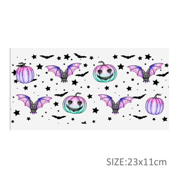 Personalize Halloween Skull UV DTF Sticker For 16oz Cups Wrap Transfer Sticker Custom Labels DIY Logo Waterproof - Image 5