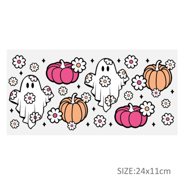 Personalize Halloween Skull UV DTF Sticker For 16oz Cups Wrap Transfer Sticker Custom Labels DIY Logo Waterproof - Image 6