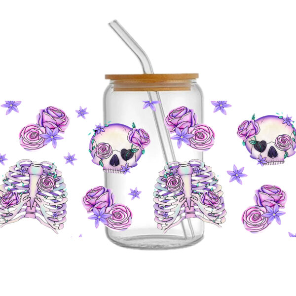 Personalize Halloween Skull UV DTF Sticker For 16oz Cups Wrap Transfer Sticker Custom Labels DIY Logo Waterproof - Image 29