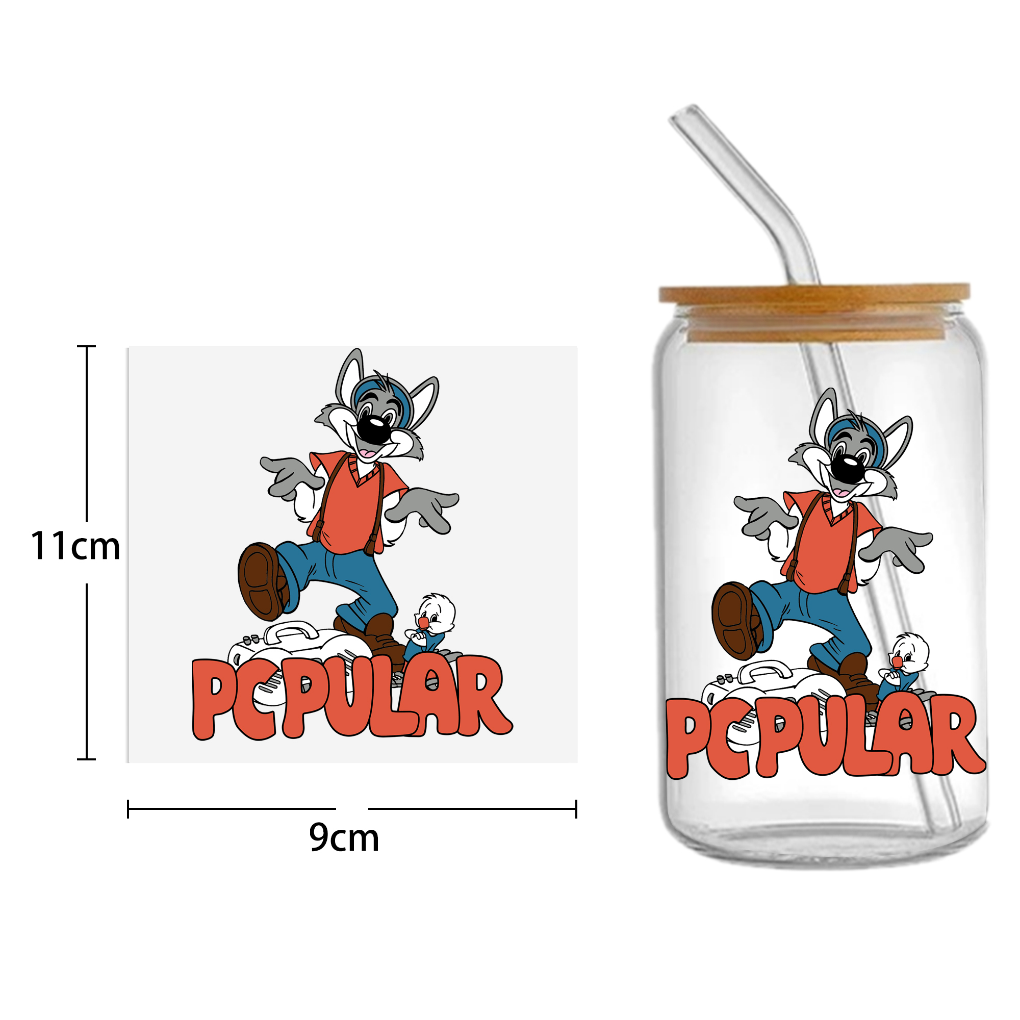 Daisy Cow Drinks UV DTF Sticker For 16oz Cups Wrap Transfer Sticker Custom Labels DIY Logo Waterproof - Image 3