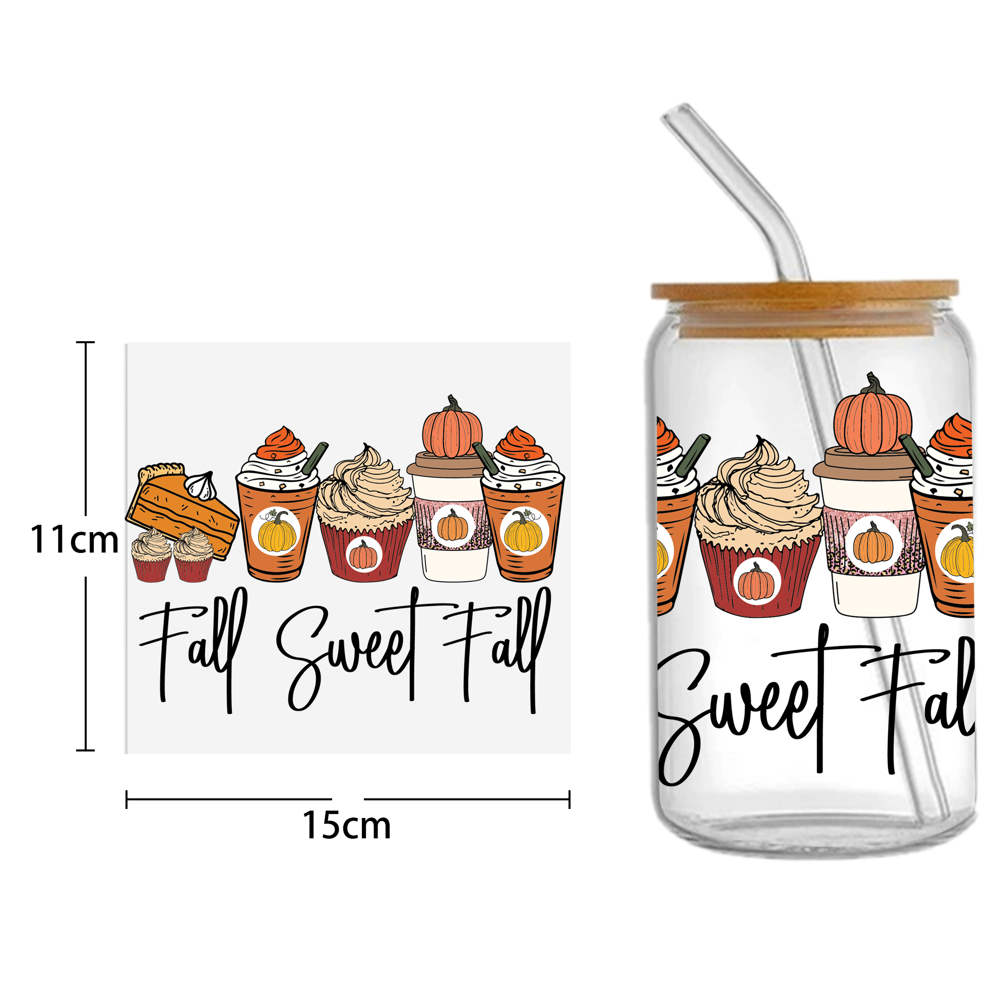 Daisy Cow Drinks UV DTF Sticker For 16oz Cups Wrap Transfer Sticker Custom Labels DIY Logo Waterproof - Image 7