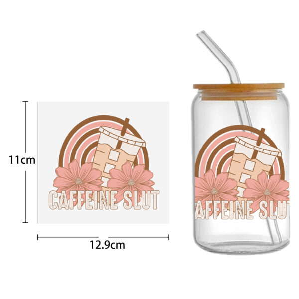 Daisy Cow Drinks UV DTF Sticker For 16oz Cups Wrap Transfer Sticker Custom Labels DIY Logo Waterproof - Image 8