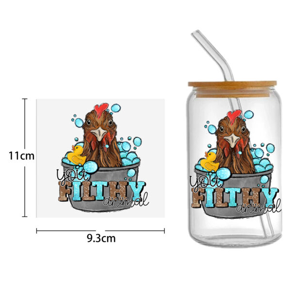 Daisy Cow Drinks UV DTF Sticker For 16oz Cups Wrap Transfer Sticker Custom Labels DIY Logo Waterproof - Image 15