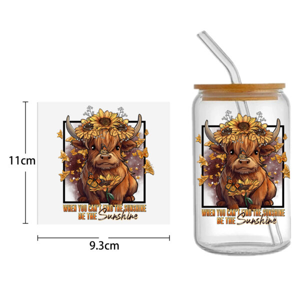 Daisy Cow Drinks UV DTF Sticker For 16oz Cups Wrap Transfer Sticker Custom Labels DIY Logo Waterproof - Image 20