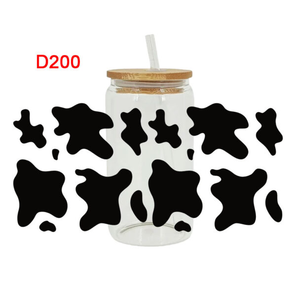 Leopard Theme 16oz UV DTF Libbey Cup Wraps Strong Sticky Transfer Stickers